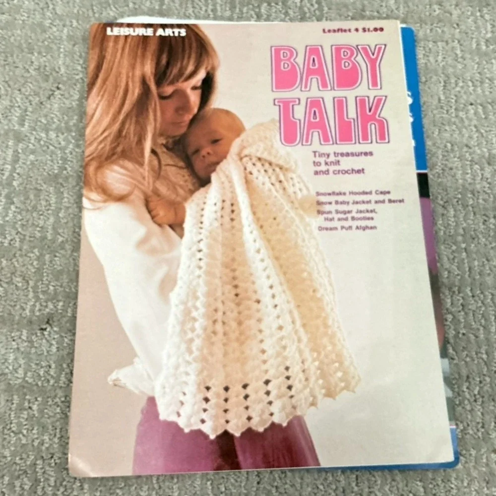Lot 11 Vintage Knitting Crochet Pattern Books Baby Child Small World Finn Time